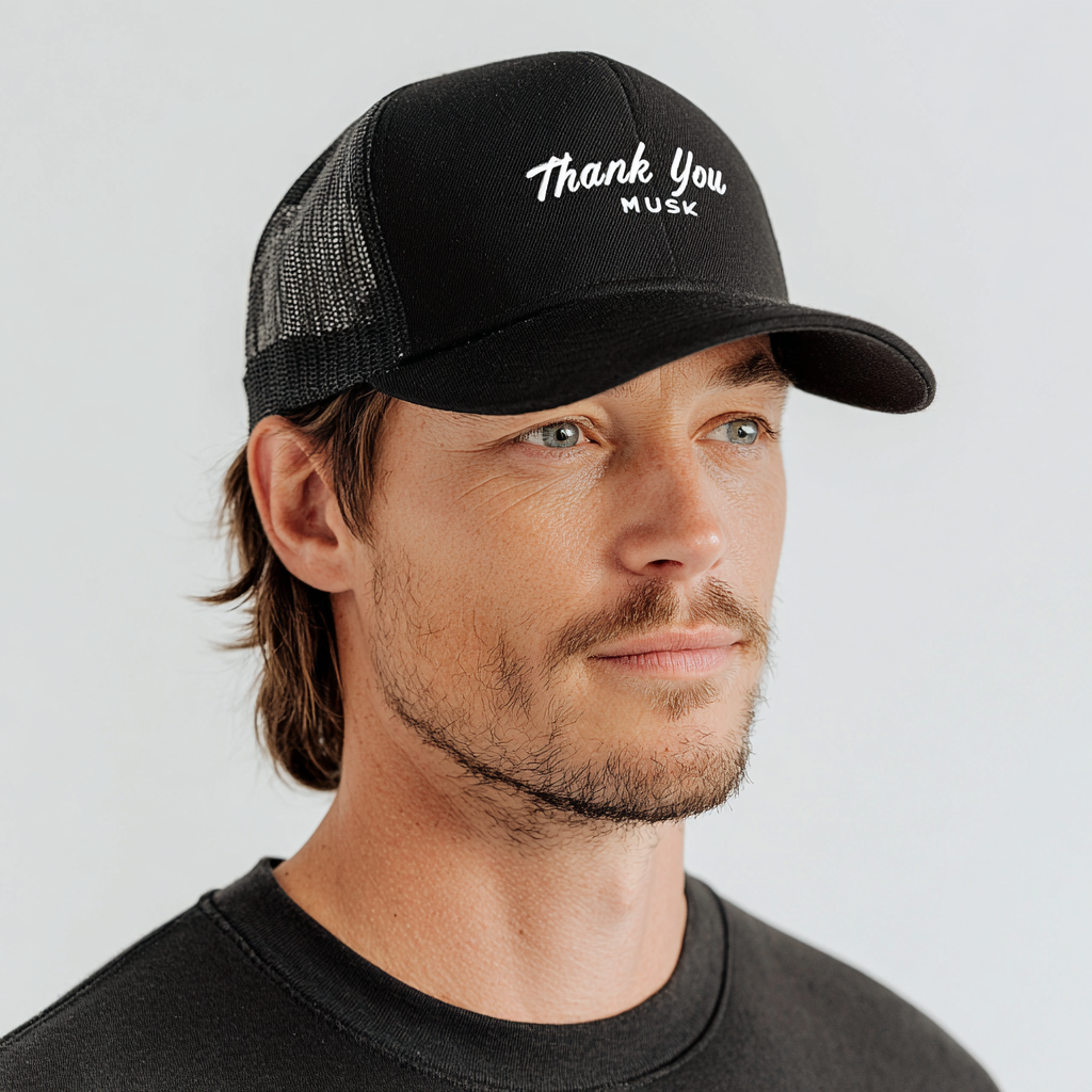 EMBROIDERED ROCKET HAT — CREAM